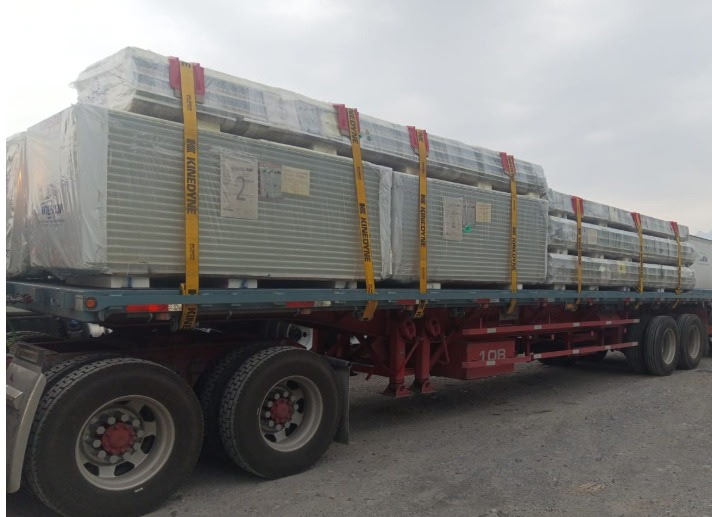 Materials shipment ready for delivery